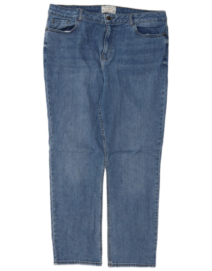 FAT FACE Ženske Chesham Girlfriend Straight Jeans UK 16 Large W36 L28 Plava