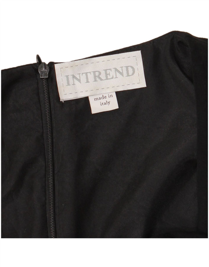 Max Mara ženska Intrend haljina A-kroja dugih rukava UK 12 srednje crna na točkice