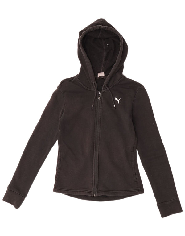 Puma ženski pulover s kapuljačom na patentni zatvarač UK 6 XS crni