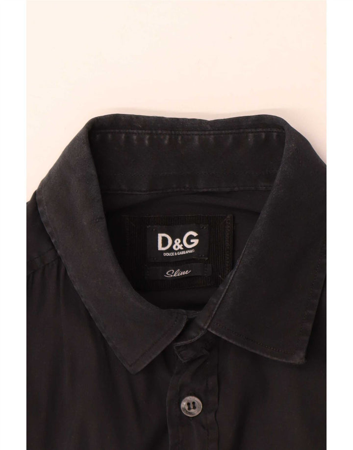 Muška uska košulja Dolce & Gabbana srednje crna