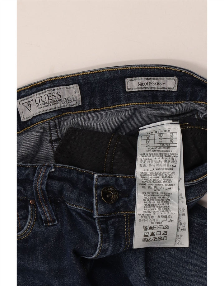 GUESS ženske uske traperice Nicole W29 L30 plavi pamuk