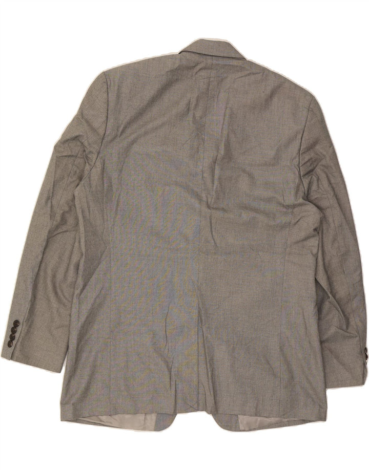 CHAPS Mens 2 Button Blazer Jacket IT 48 Medium Grey Polyester Vintage Chaps and Second-Hand Chaps from Messina Hembry 