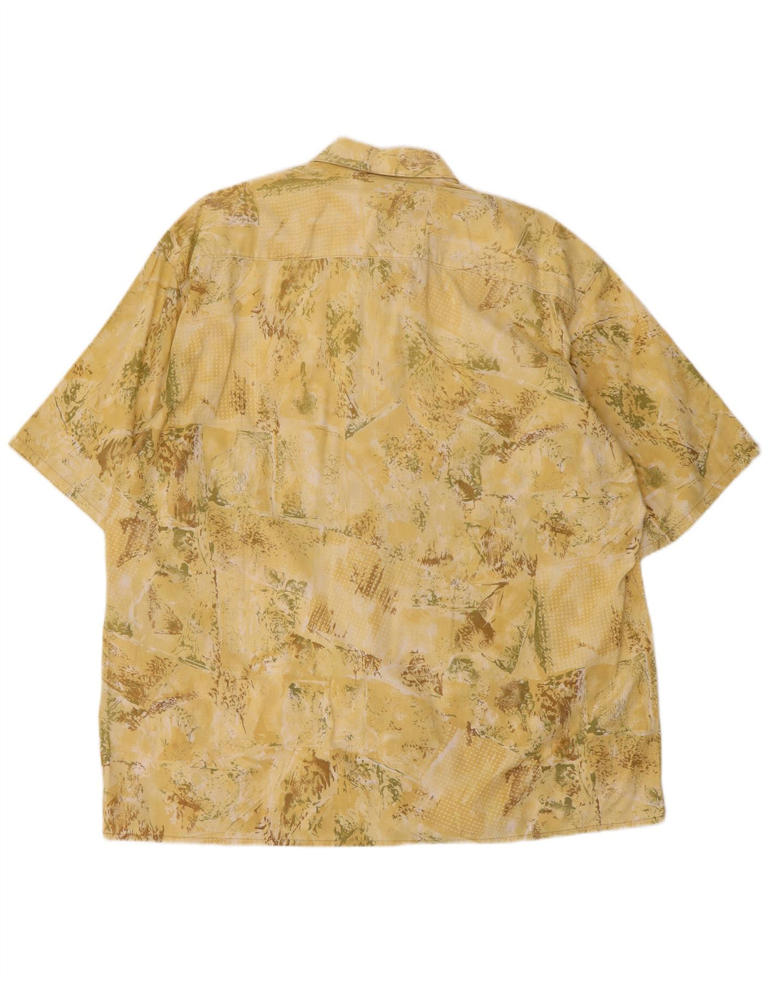 Alpenland muška košulja kratkih rukava s apstraktnim uzorkom, veličina 42, velika žuta