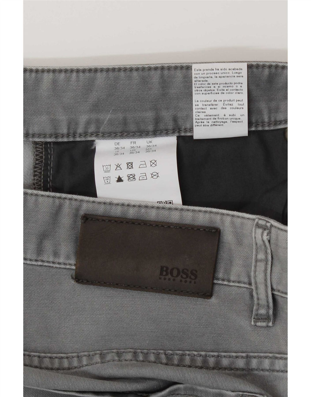 Hugo Boss muške ravne traperice W36 L34 sivi pamuk