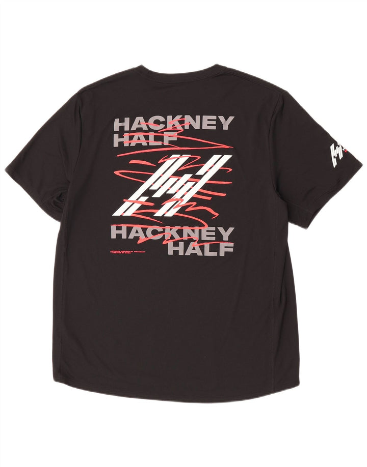Nike Dri Fit Graphic T-Shirt Top Veliki crni poliester