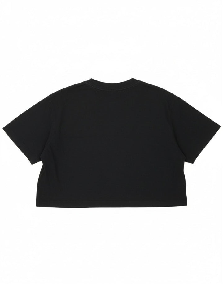 NIKE Womens Crop T-Shirt Top UK 10 Small Black