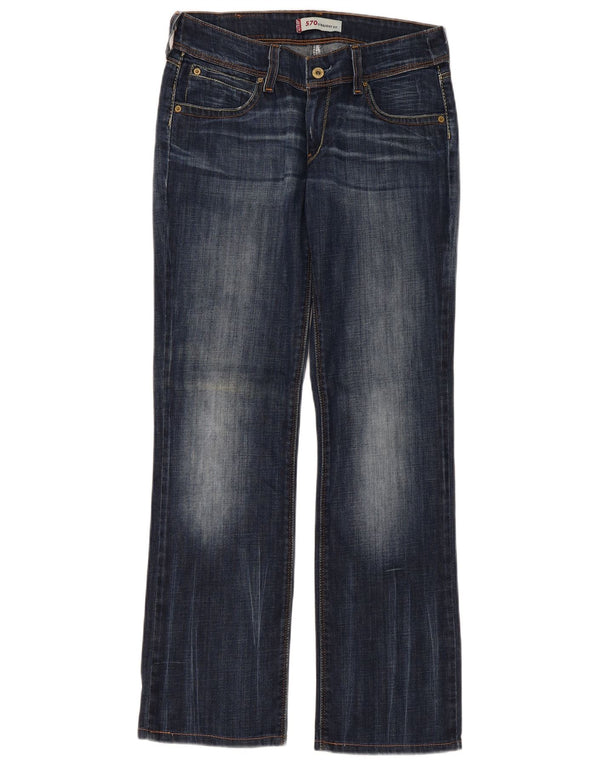 Levi's ženske 570 ravne traperice W31 L31 tamnoplavi pamuk