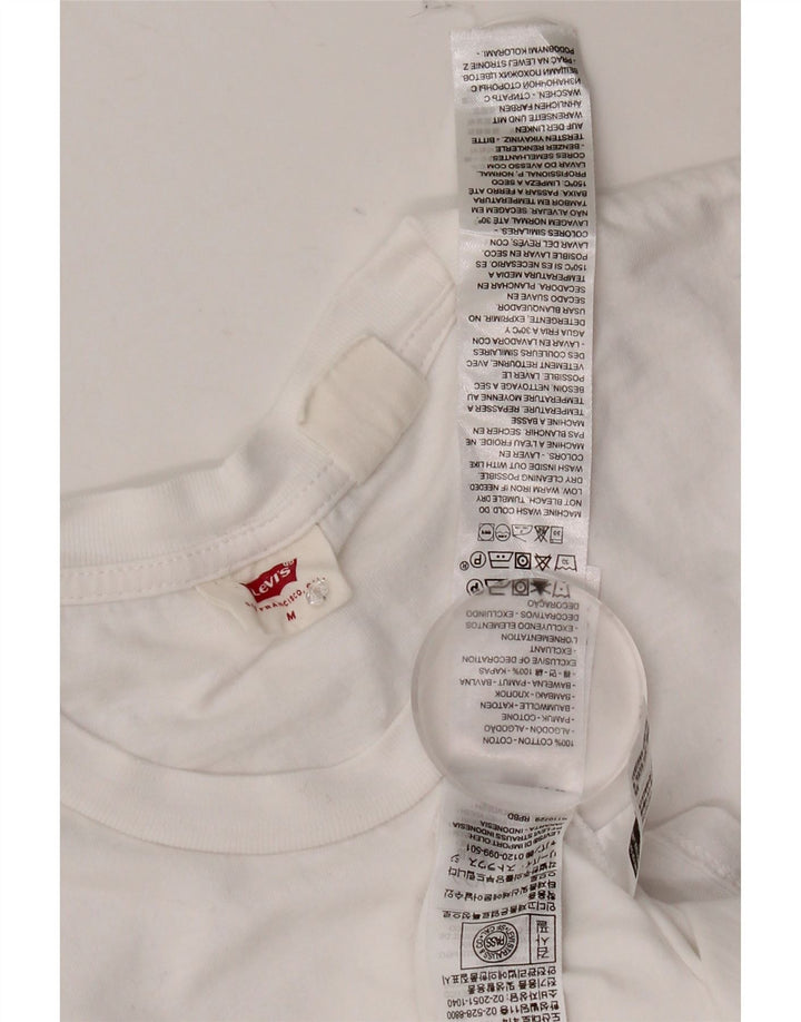Levi's ženska majica kratkih rukava UK 12 Srednje bijeli pamuk