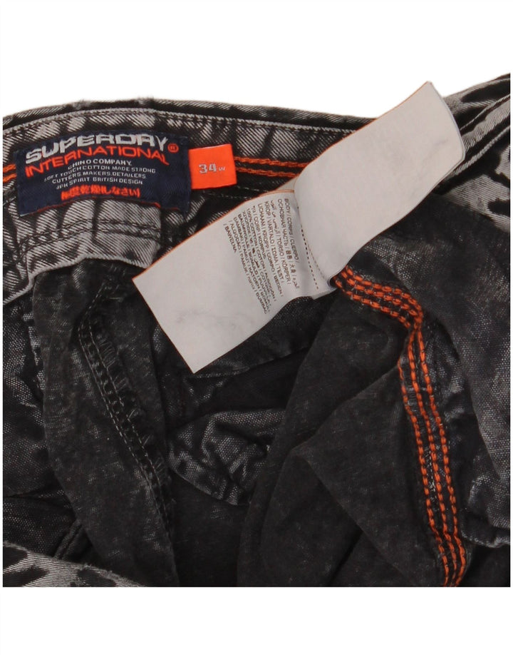 Superdry muške traper kratke hlače W34 veliki sivi pamuk