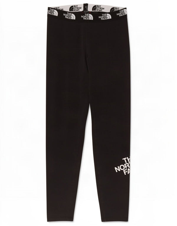 The North Face Womens Graphic Leggings UK 14 Large Black Cotton