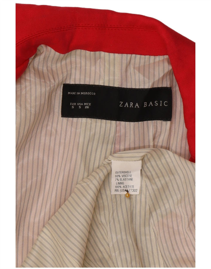 Zara ženski sako sa 1 gumbom UK 10 Mala ružičasta viskoza