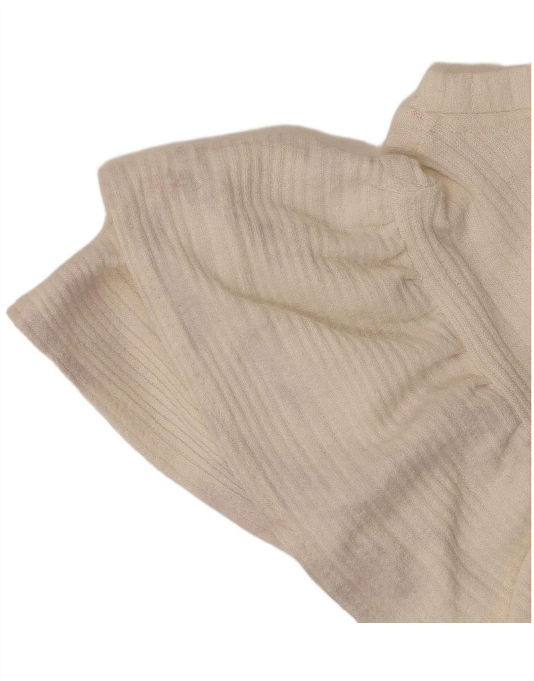 Zara ženski gornji dio kratke bluze UK 14 veliki prljavo bijeli poliester