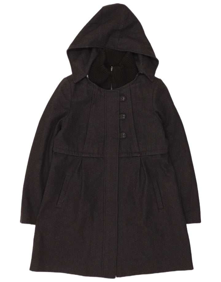 Dkny ženski kaput s kapuljačom US 14 XL siva vuna