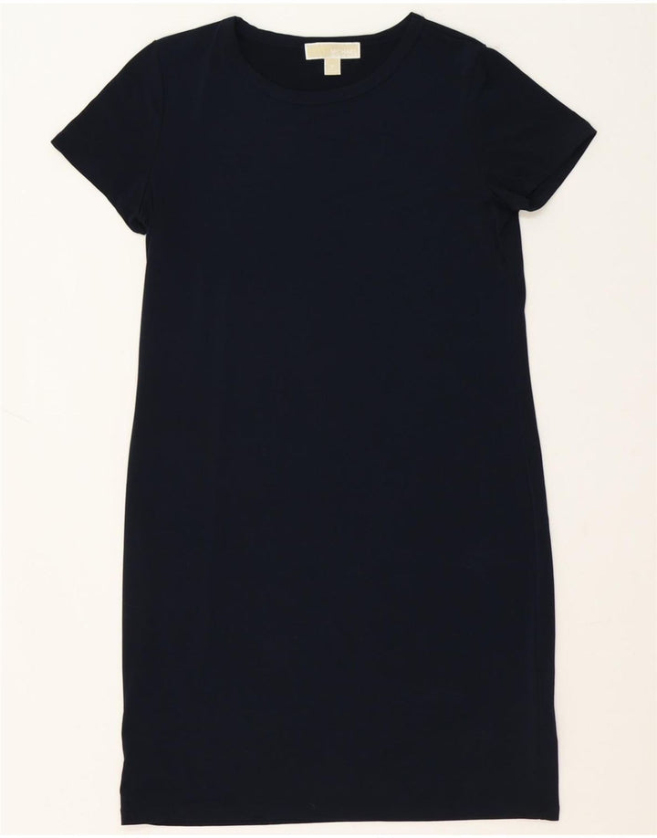 MICHAEL KORS Womens T-Shirt Dress UK 12 Medium Navy Blue Polyester Vintage Michael Kors and Second-Hand Michael Kors from Messina Hembry 