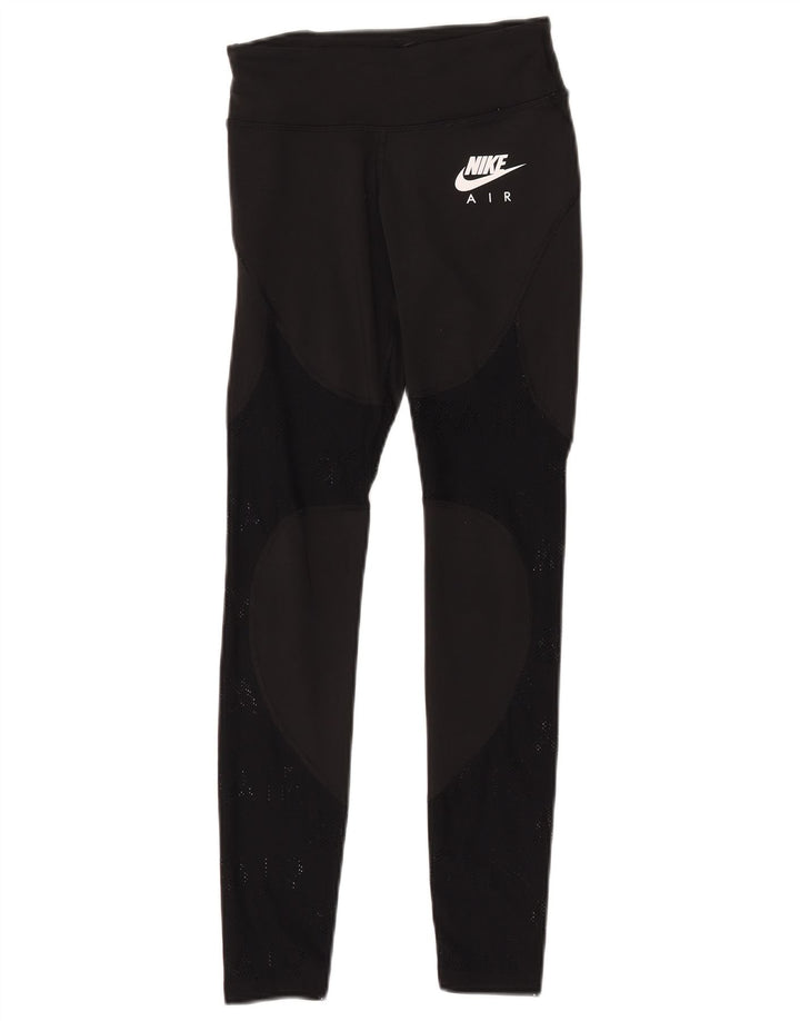 Nike Ženske Dri Fit grafičke tajice UK 4 XS crni poliester