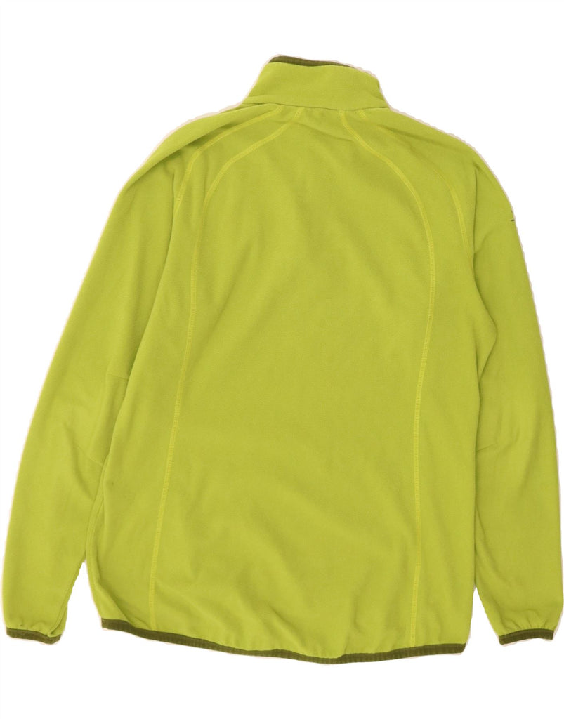 BERGANS Mens Slim Fit Zip Neck Fleece Jumper Large Green Polyester Vintage Bergans and Second-Hand Bergans from Messina Hembry 