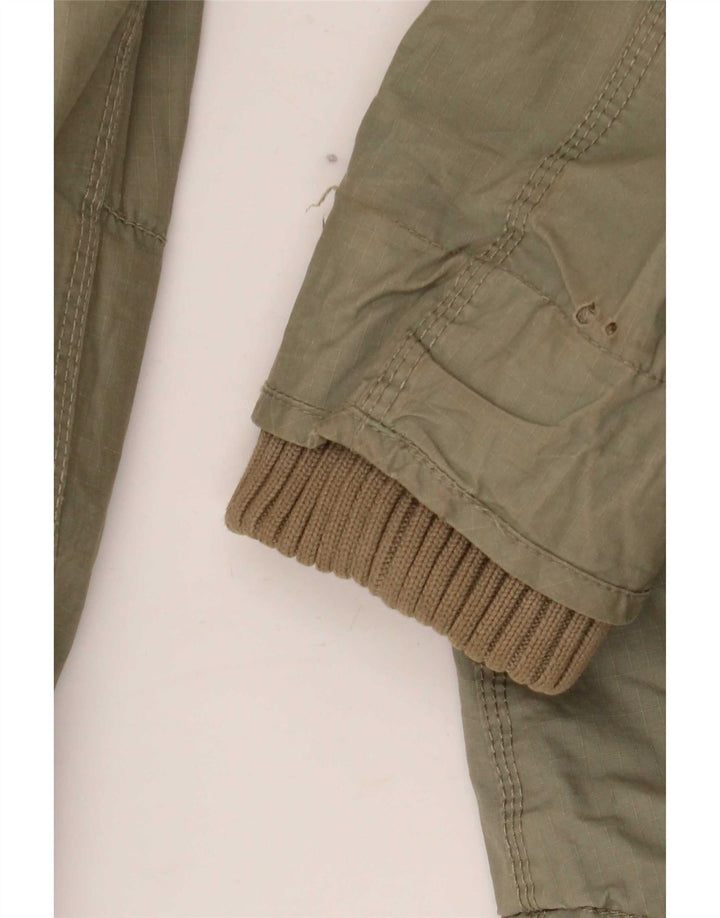 Superdry ženska jakna parka s kapuljačom UK 12 Srednji kaki pamuk