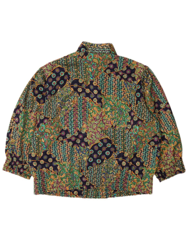 Vintage ženska košulja bluza 3/4 rukava IT 46 Veliki raznobojni paisley