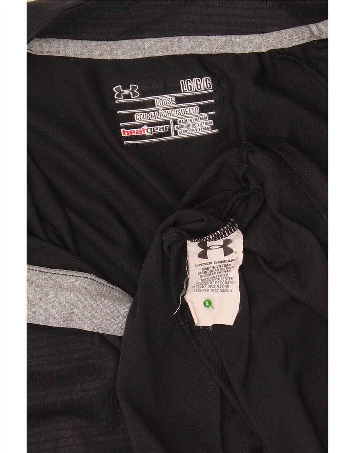 Under Armour Muška trenirka Heat Gear Zip Neck Pulover Top Large Black