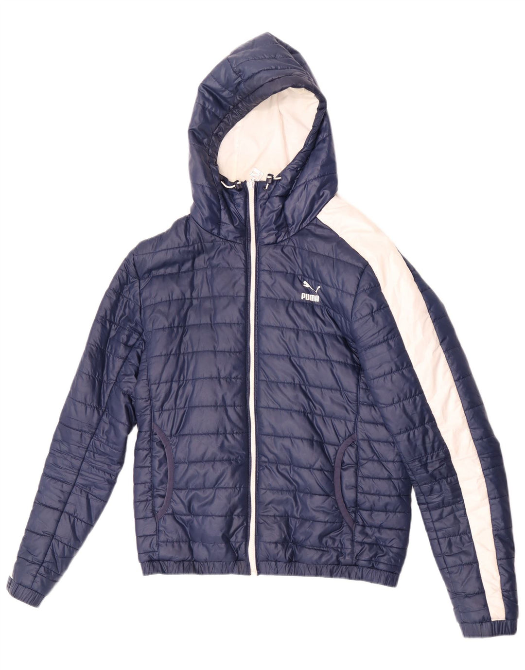 Puma muška podstavljena jakna s kapuljačom UK 36 Small Blue Colourblock poliester