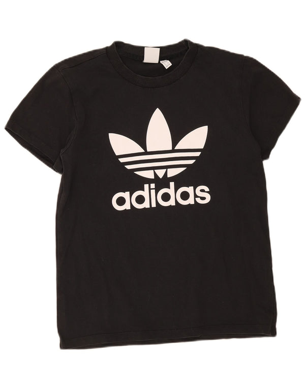 Adidas ženska majica kratkih rukava s grafičkim motivima UK 8 Mala crna pamuk