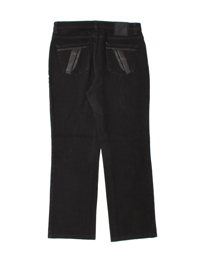 TRUSSARDI Womens Straight Jeans W33 L28 Black Cotton Vintage Trussardi and Second-Hand Trussardi from Messina Hembry 