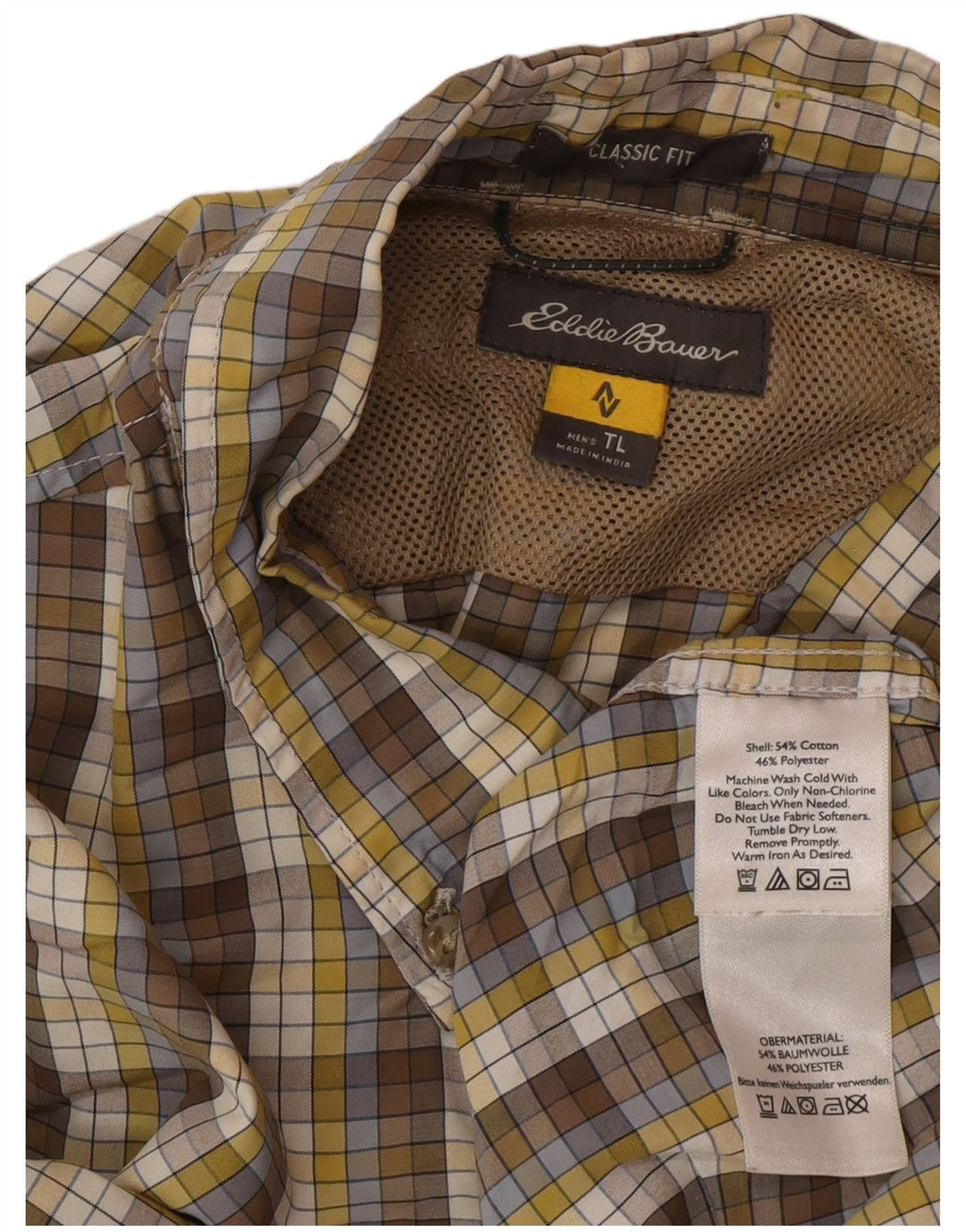 Eddie Bauer, visoka muška klasična flanelska košulja, veliki šareni karo
