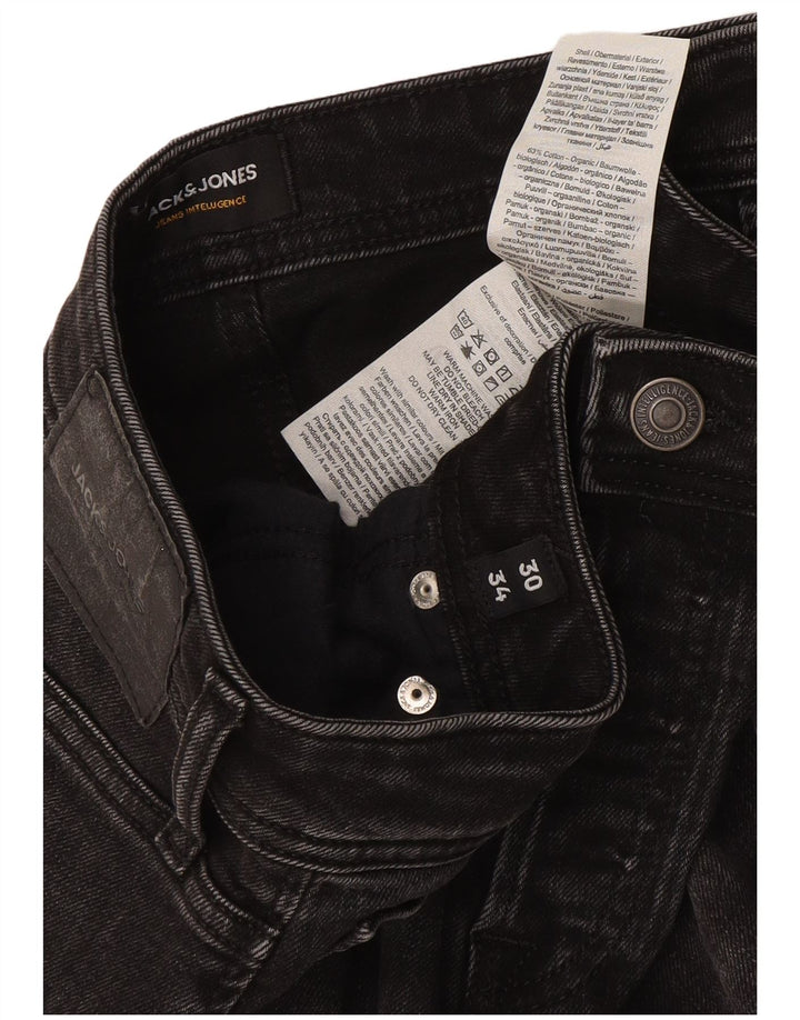 Jack & Jones Muške uske traperice W30 L34 Sivi pamuk