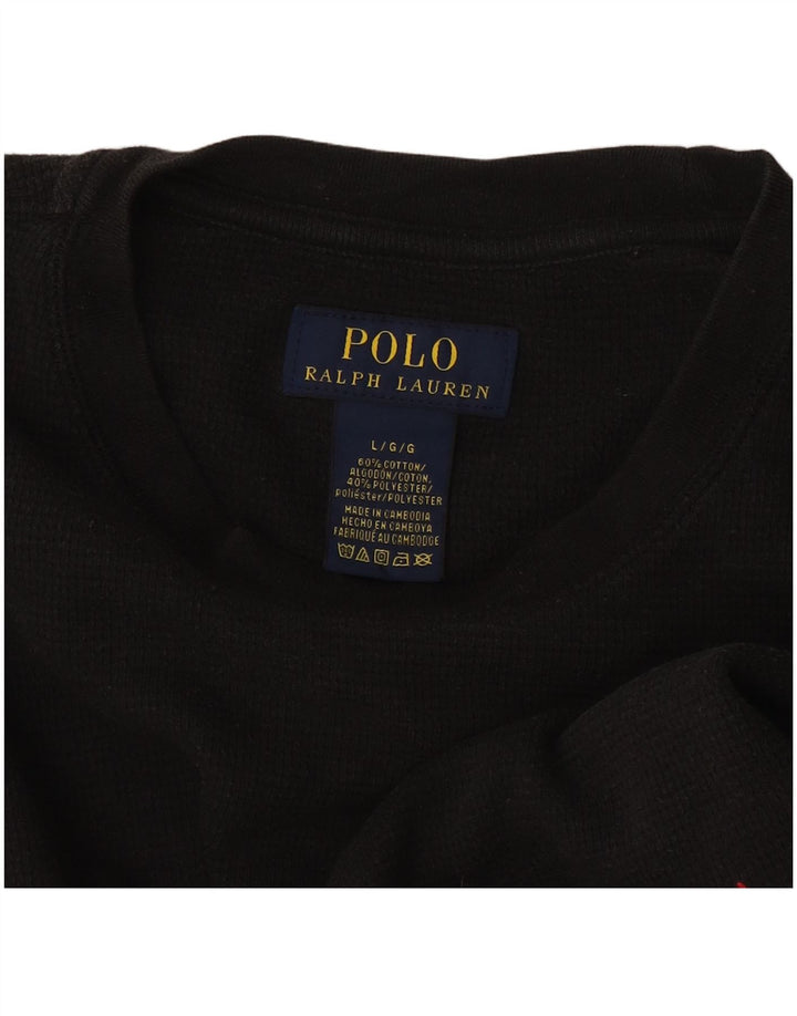 Ralph Lauren muška majica dugih rukava, veliki crni pamuk