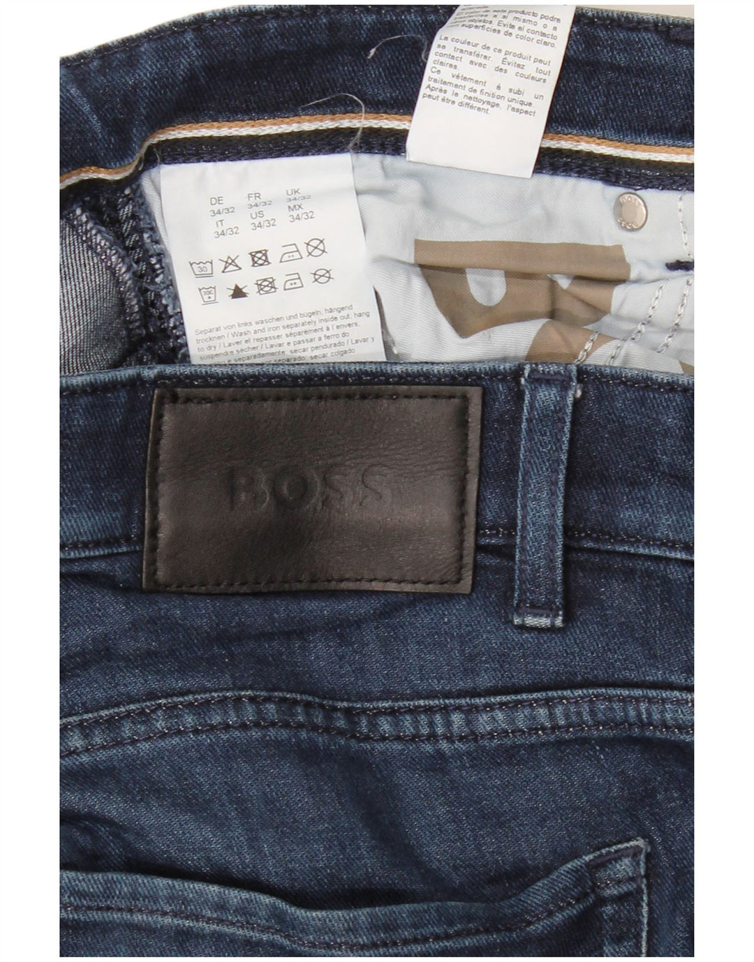 HUGO BOSS Muške uske traperice Delaware W34 L32 Plavi pamuk
