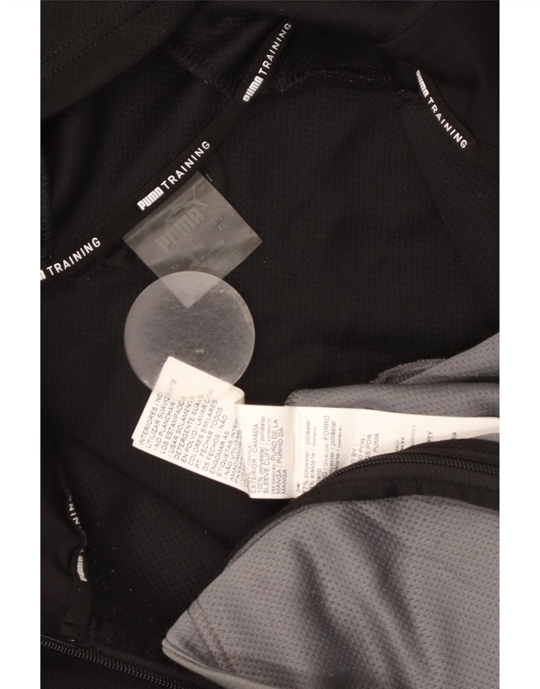 Puma muški pulover s kapuljačom s patentnim zatvaračem XL crni poliester u blokovima boja