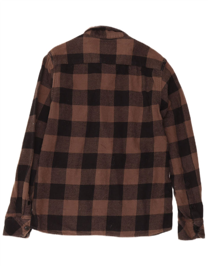 Dickies muška flanelska košulja srednje smeđe boje gingham pamuka