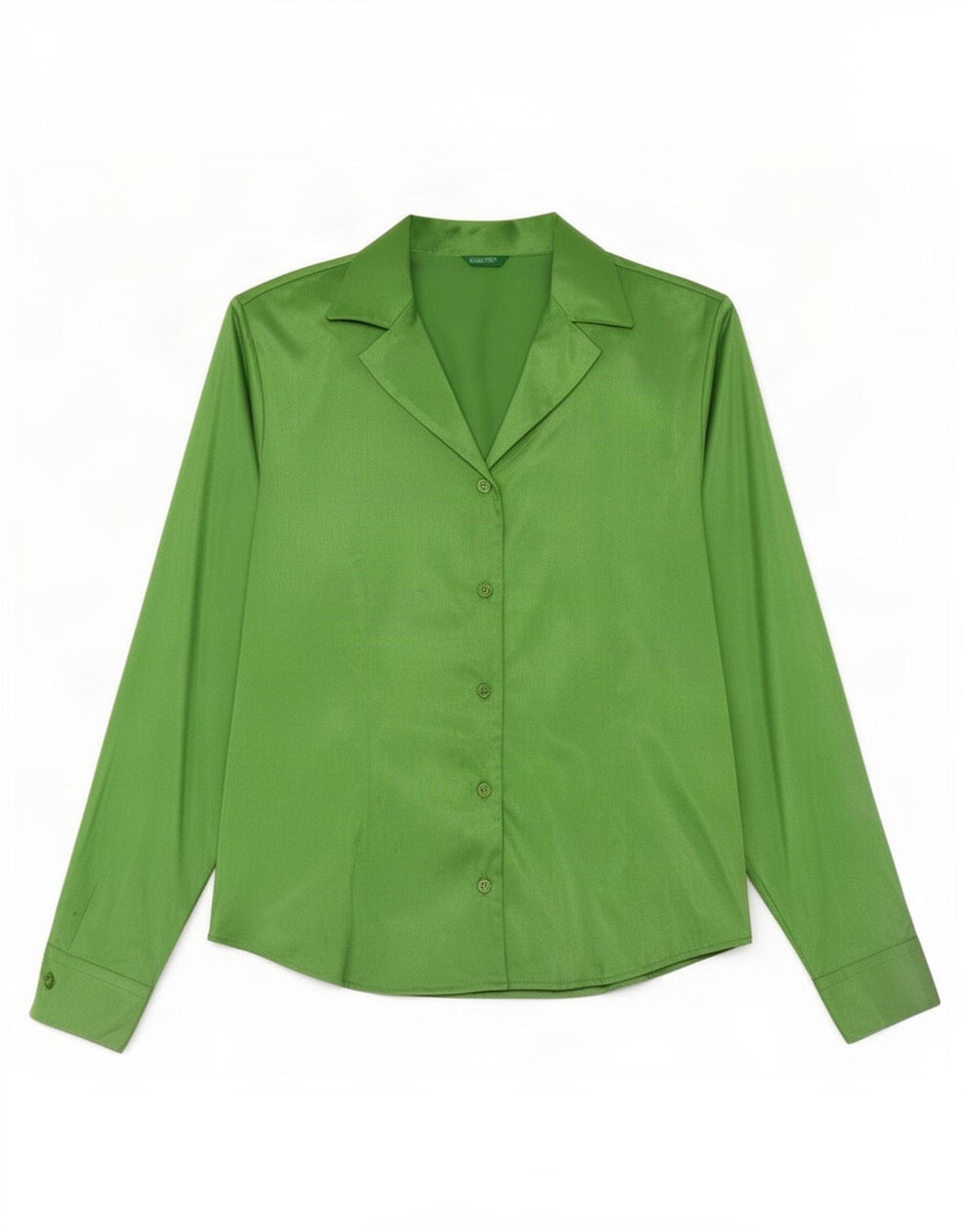 Benetton ženska košulja bluza IT 42 Srednje zeleni poliester