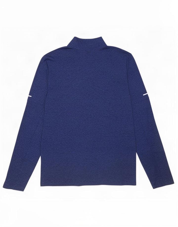 Nike Dri Fit majica s izrezom s patentnim zatvaračem Gornji dio trenirke male plave boje