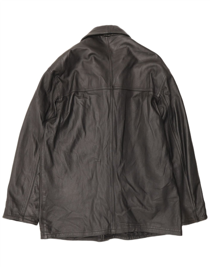 Vintage muški kožni kaput UK 42 XL crni