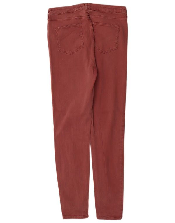 Fat Face ženske uske traperice UK 14 Large W30 L30 Bordo pamuk