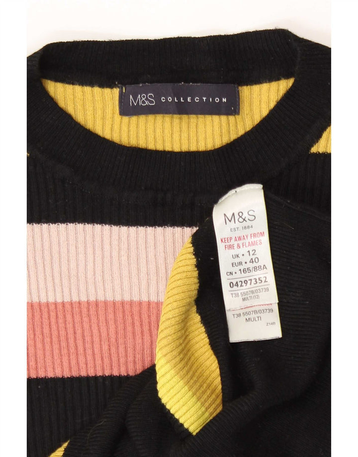 Marks & Spencer ženski džemper s okruglim izrezom UK 12 srednje raznobojni
