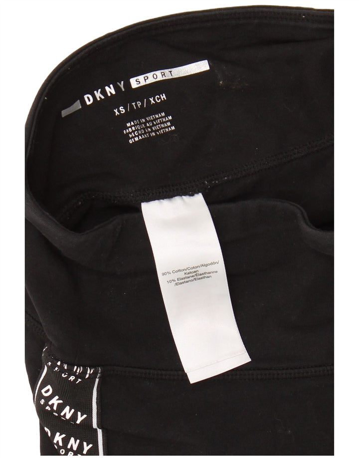 DKNY ženske grafičke tajice UK 4 XS crni pamuk