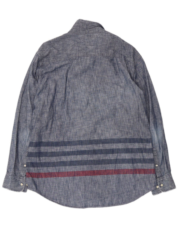 Tommy Hilfiger muška košulja prilagođenog kroja veličina 18 1/2 2XL tamnoplava na pruge