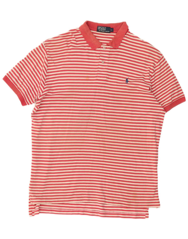 Polo Ralph Lauren muška majica na velike crvene pruge, pamuk