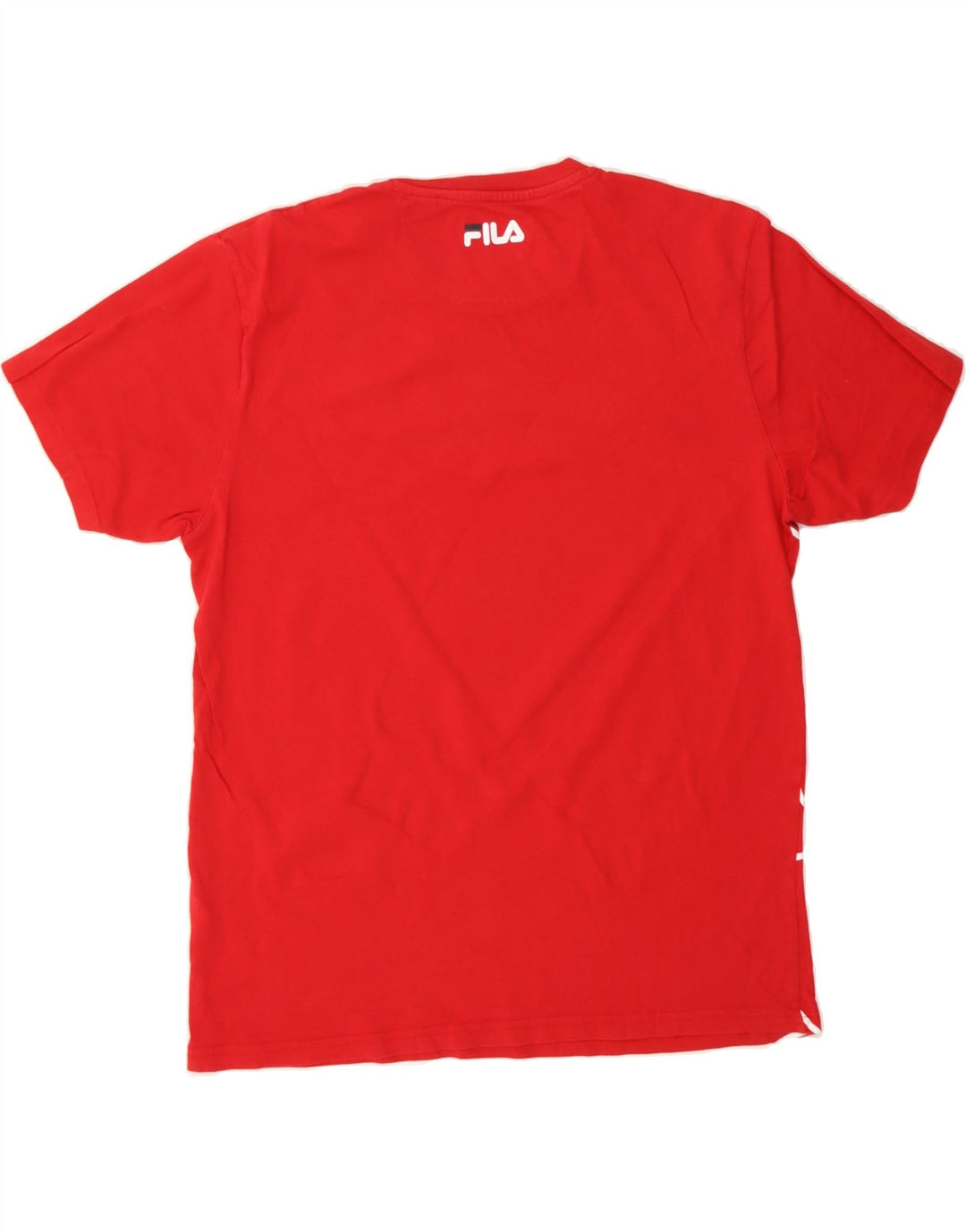 FILA Mens Graphic T-Shirt Top Medium Red Vintage Fila and Second-Hand Fila from Messina Hembry 