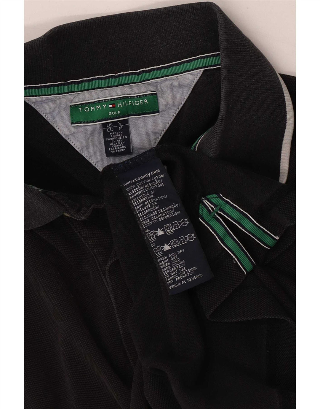 Tommy Hilfiger muška polo majica srednje crne pruge, pamuk