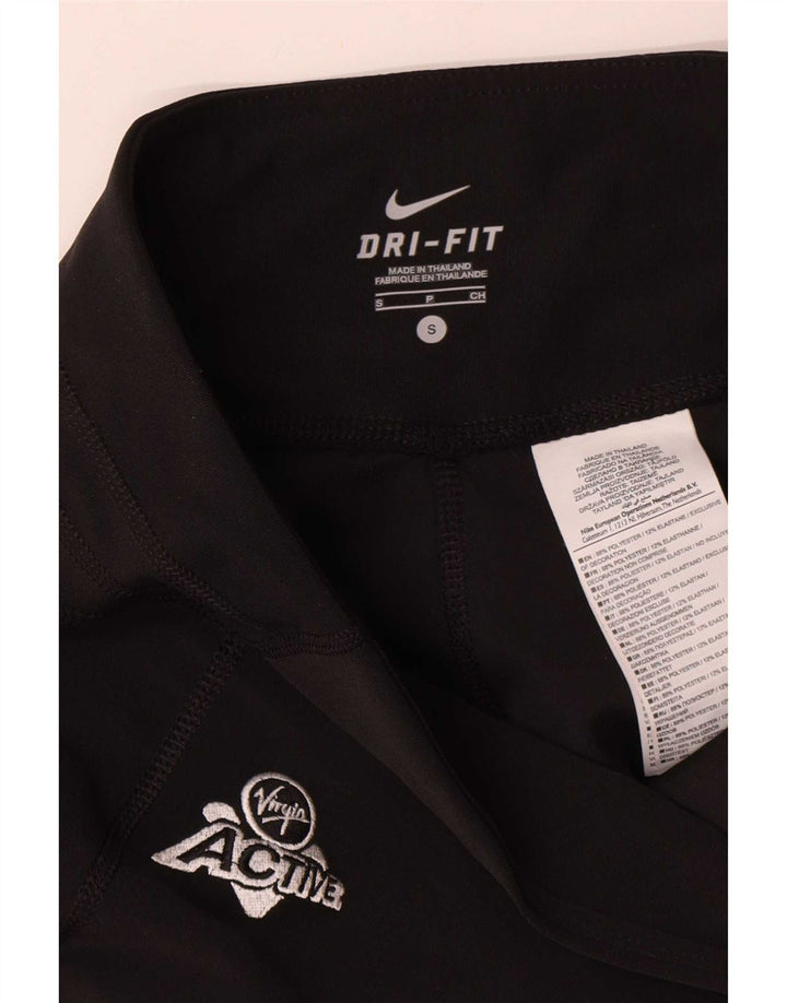 Nike Ženske Dri Fit Trenirke Hlače UK 10 Male crne poliesterske