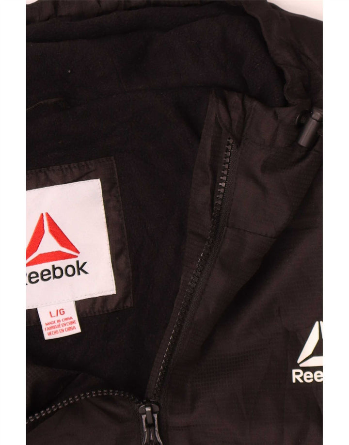 Reebok muška bomber jakna s kapuljačom UK 40 veliki crni poliester