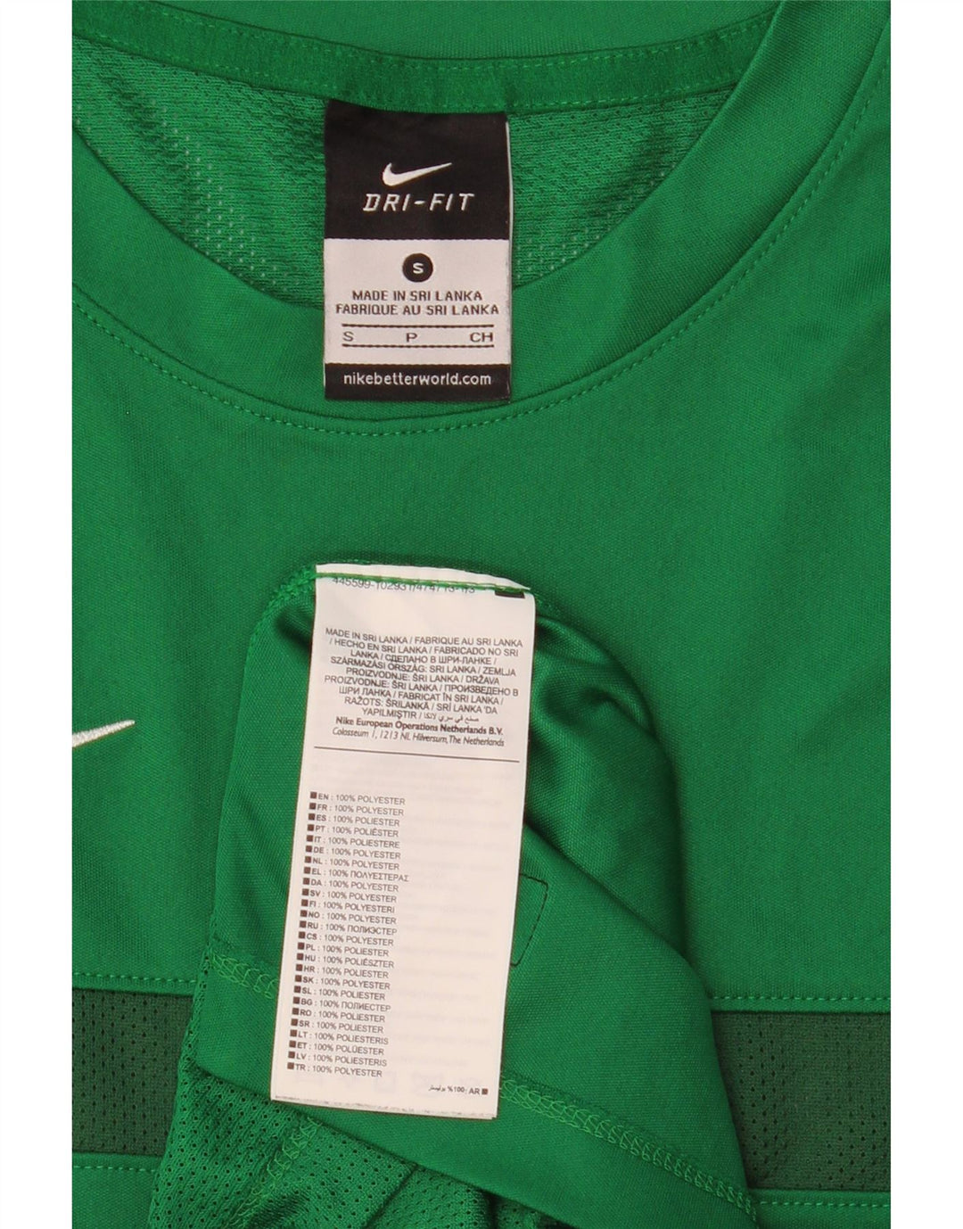 Nike Dri Fit majica kratkih rukava, mali zeleni poliester