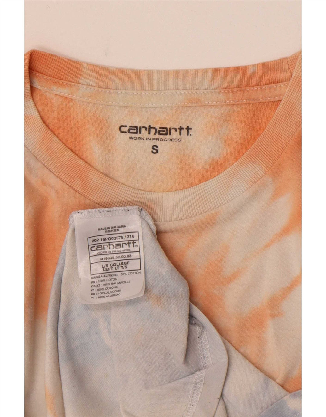 Carhartt muška majica s grafikama dugih rukava, mala šarena kravata, pamuk