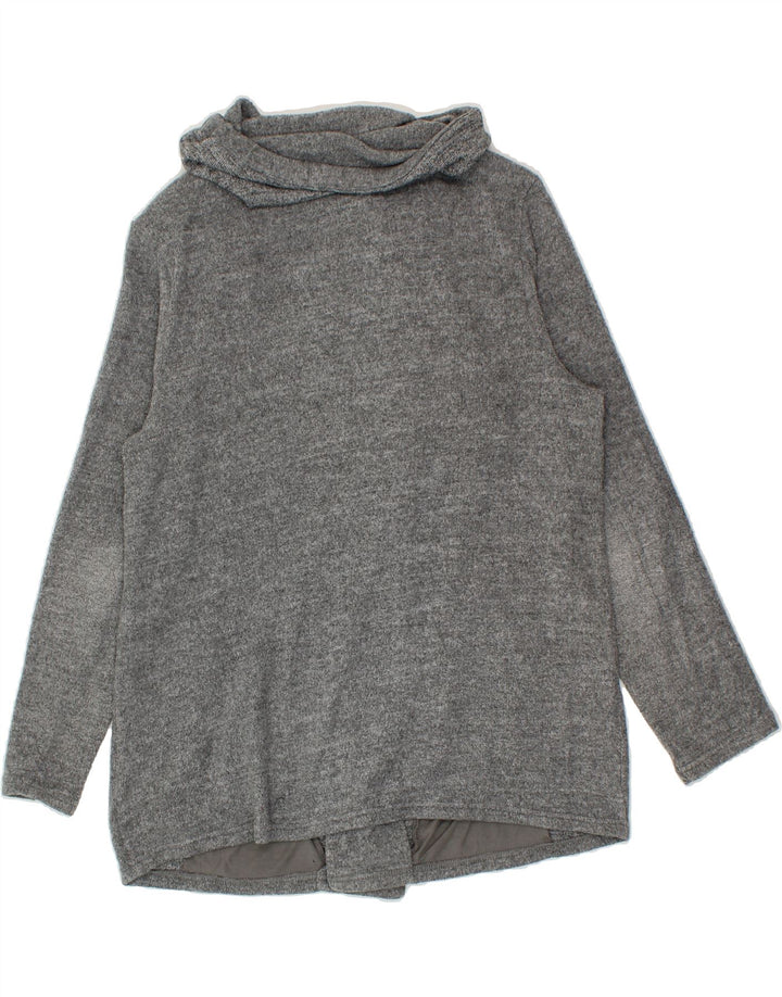 CHAPS Womens Cardigan Sweater UK 14 Medium Grey Polyester Vintage Chaps and Second-Hand Chaps from Messina Hembry 