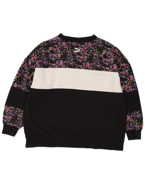 Puma ženski džemper s grafičkim motivima UK 22 3XL crni pamuk u boji
