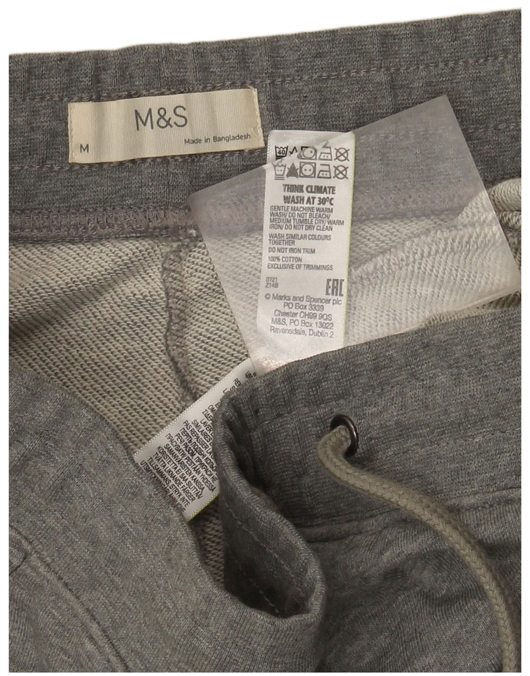 Marks & Spencer muške trenirke Hlače Joggers Srednje sivi pamuk