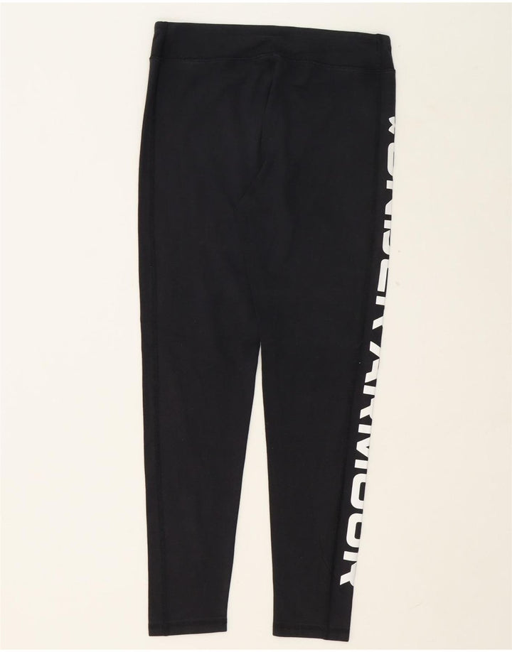 UNDER ARMOUR Womens Graphic Leggings UK 14 Medium  Black Vintage Under Armour and Second-Hand Under Armour from Messina Hembry 